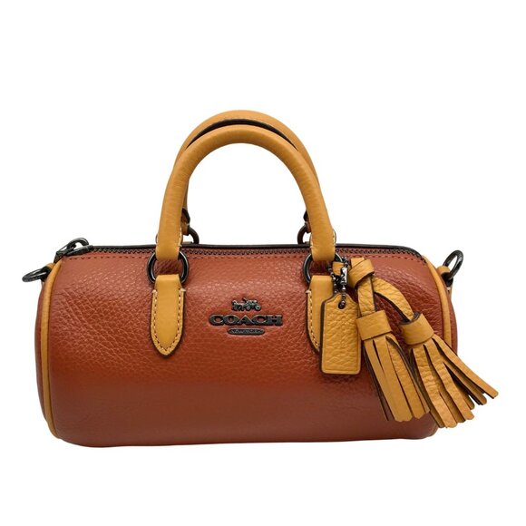 Coach Handbags - Coach Orange Pebbled Leather Lacey Crossbody Bag CB876